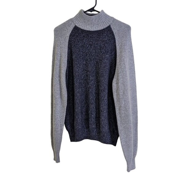 Mario Valentino Other - Mario Valentino Italy Wool Cashmere Sweater Mens US XL Gray Mock Neck Designer